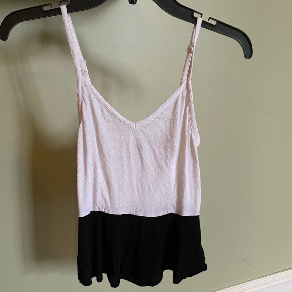 Black & White Peplum Blouse